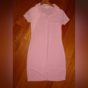 Terrycloth light pink collared dress size small from Nordstrom never worn